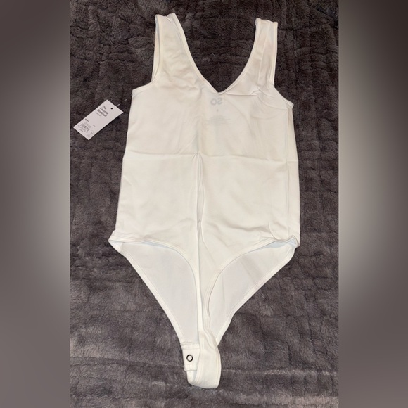 SO Woman’s White One Piece Thong Bodysuit - Picture 5 of 5
